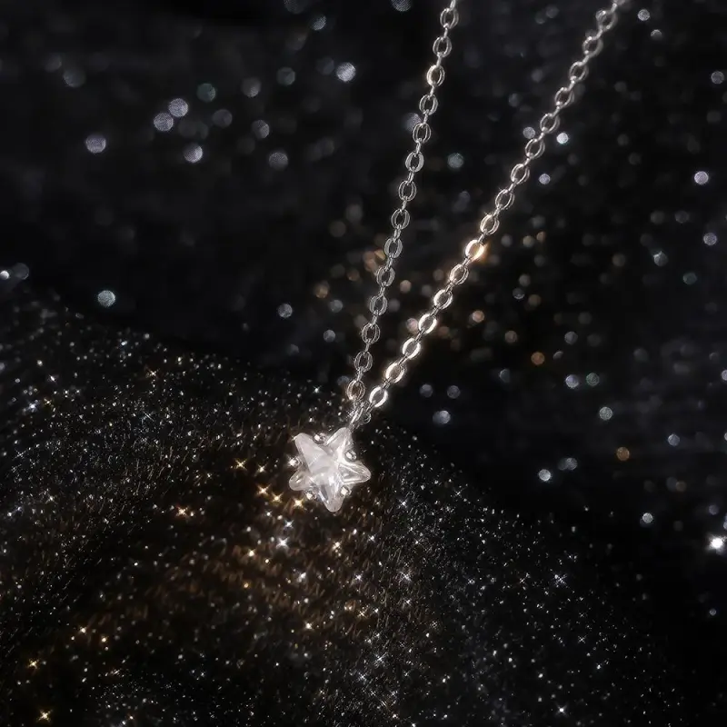Golden Kite S999 Fine Silver With Artificial Zircon Necklaces Women's-2