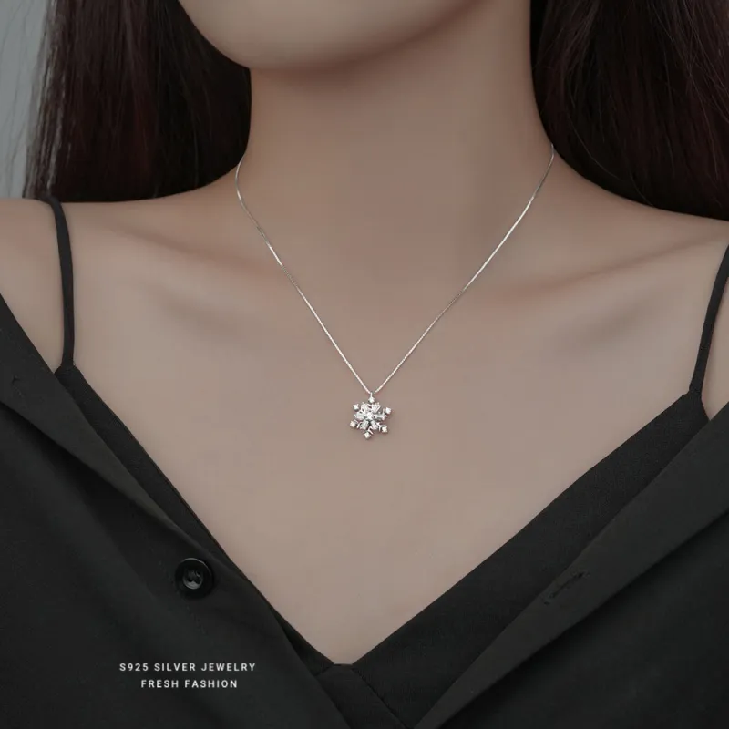 Golden Kite S925 Silver Artificial Zircon Necklaces Women's-4