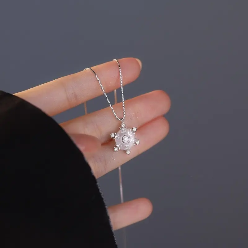 Golden Kite S925 Silver Artificial Zircon Necklaces Women's-3