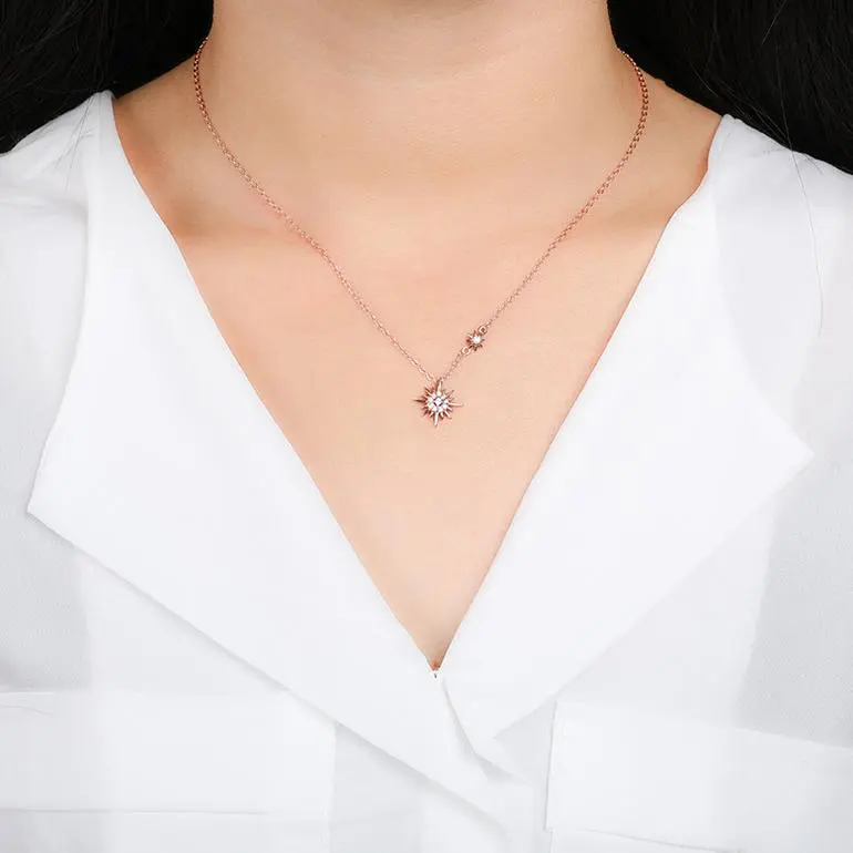 Golden Kite S925 Silver Necklaces Women's-9