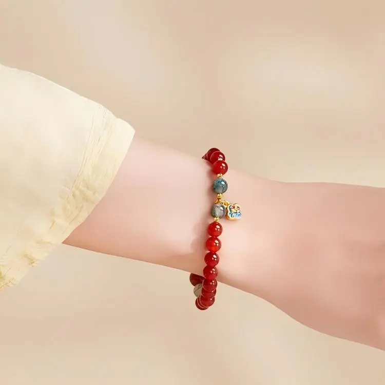 Golden Kite Agate Jade Bracelets Women's-4