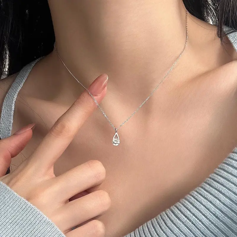 Golden Kite S925 Silver With Artificial Zircon Necklaces Women's-4
