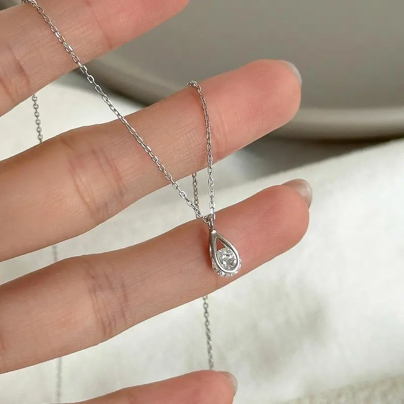 Golden Kite S925 Silver With Artificial Zircon Necklaces Women's-2