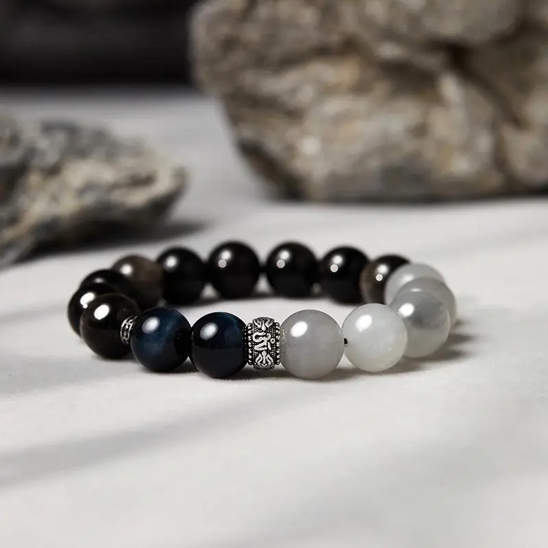 Golden Kite Crystal Jade Bracelets Men's-2