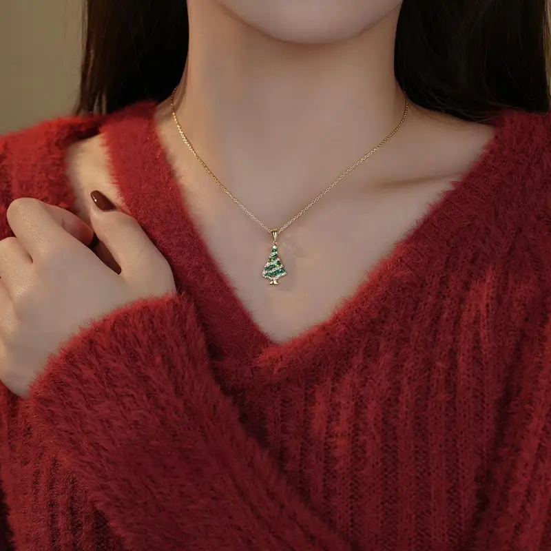 Golden Kite S925 Silver Artificial Zircon Necklaces Women's-4