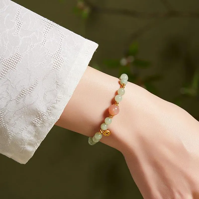 Golden Kite Hetian Jade Bracelets Green Jade Women's-4