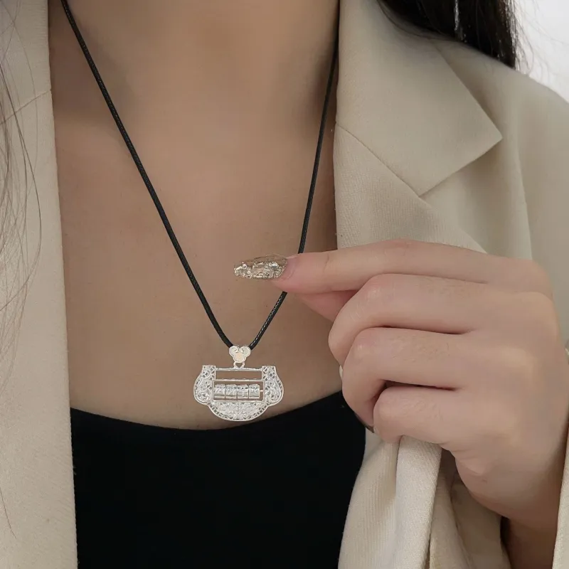 Golden Kite S925 Silver Necklaces Unisex-3