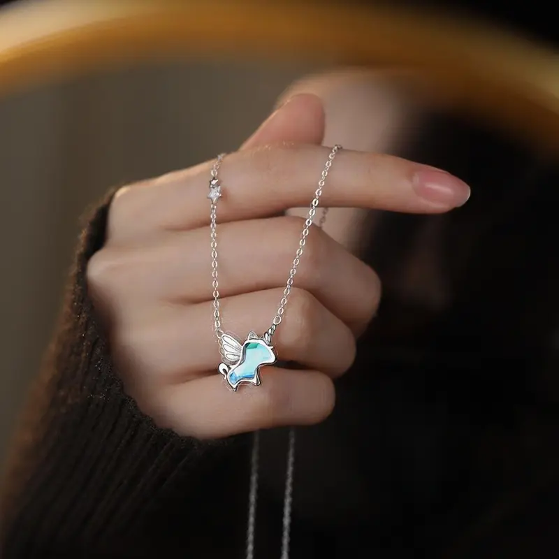 Golden Kite S925 Silver With Artificial Zircon Necklaces Women's-2