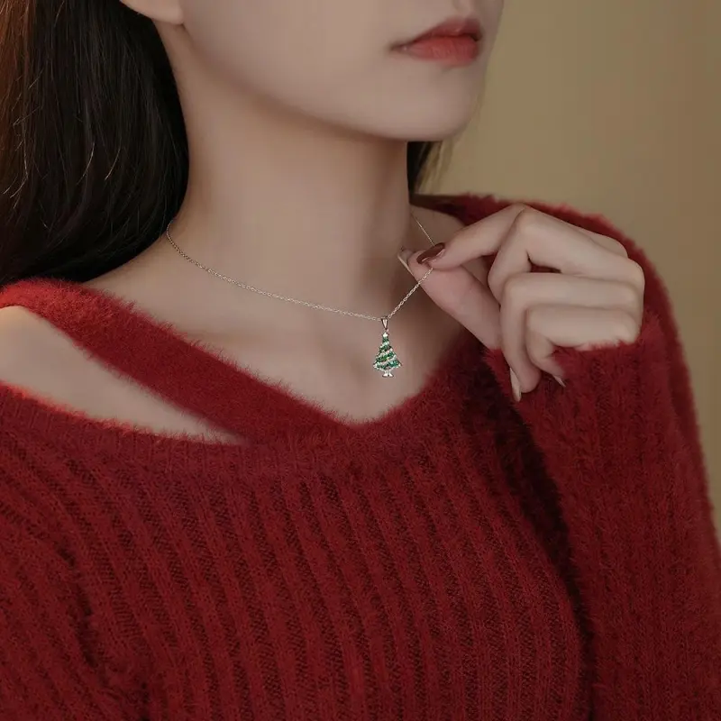 Golden Kite S925 Silver Artificial Zircon Necklaces Women's-3