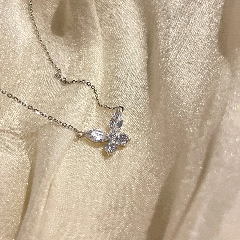 Golden Kite S925 Sterling Silver Synthetic Cubic Zirconia Necklaces Women's-2