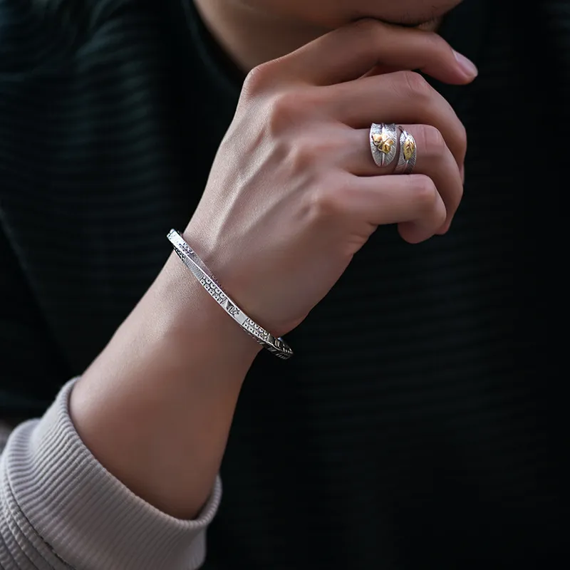 Golden Kite S999 Fine Silver Sterling Silver Bracelets Unisex-4