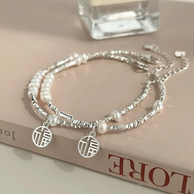 Golden Kite S925 Silver Artificial Pearl Bracelets Women's-1