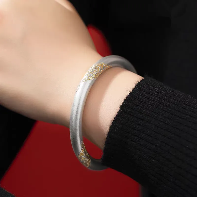 FUYUFU 999 Fine Silver Bangles Women's-4