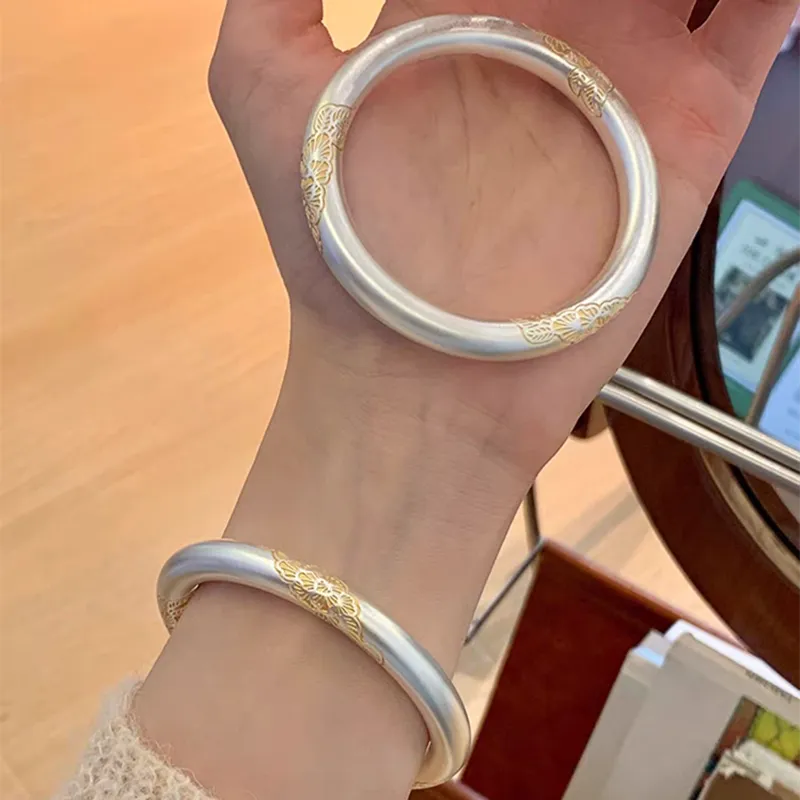FUYUFU 999 Fine Silver Bangles Women's-2