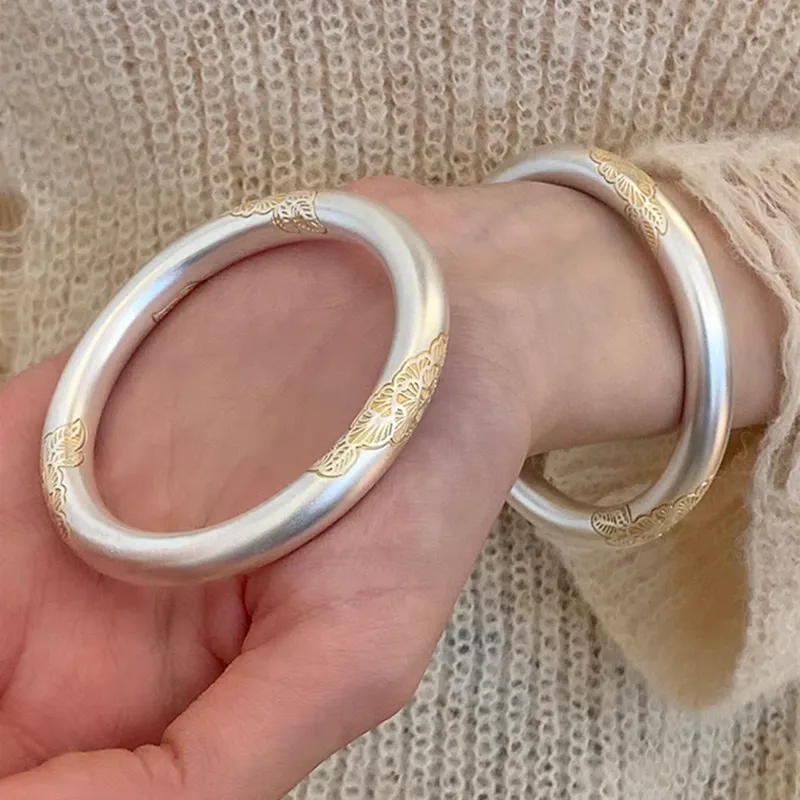 FUYUFU 999 Fine Silver Bangles Women's-1
