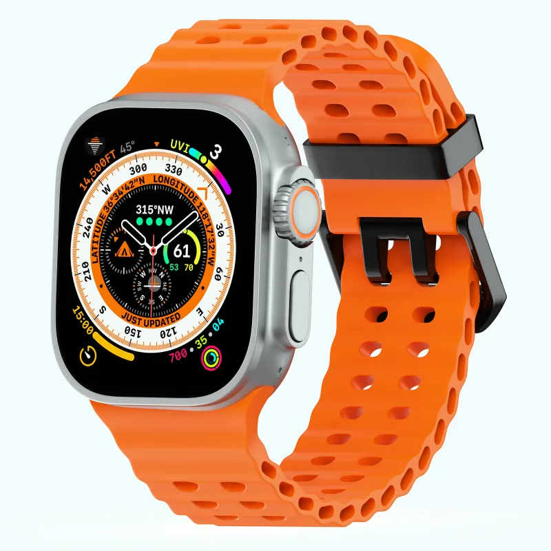 YOOVEI Watch Band Apple Compatibility Liquid Silicone Material-7