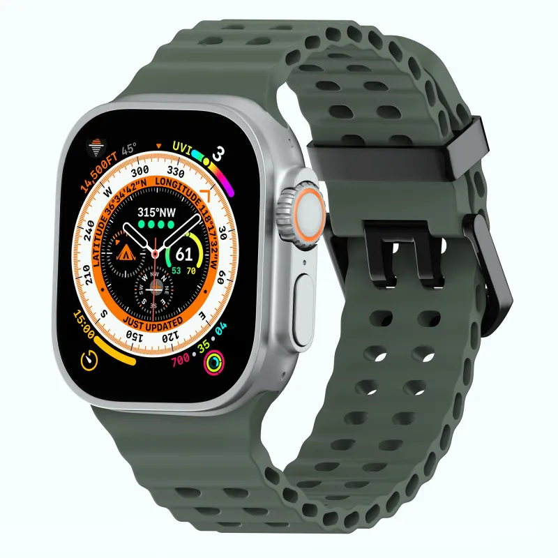 YOOVEI Watch Band Apple Compatibility Liquid Silicone Material-13