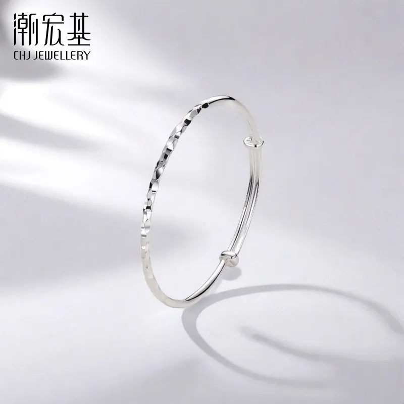 CHAOHONGJI 999 Fine Silver Bangles Women's-3