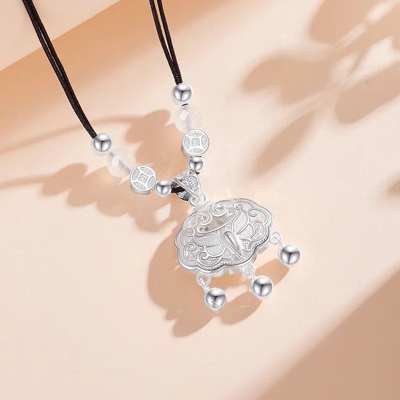 CHAOHONGJI S999 Fine Silver Necklaces Women's-4