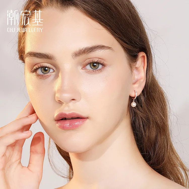 CHAOHONGJI Pearl Earrings Women's-8