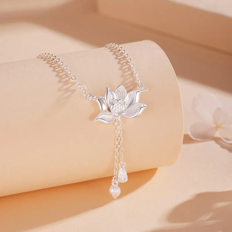 CHAOHONGJI S999 Fine Silver Necklaces Women's-3