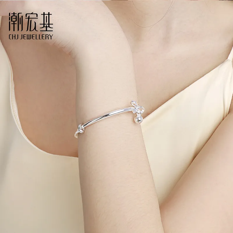 CHAOHONGJI Sterling Silver Bangles Women's-4