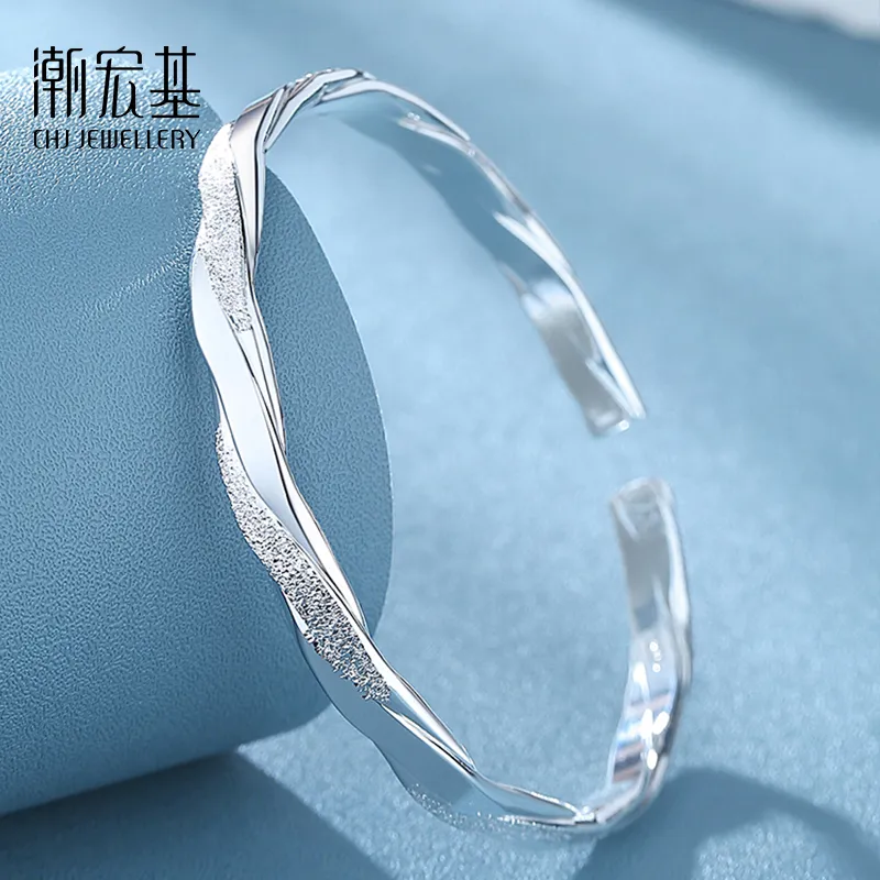 CHAOHONGJI 999 Fine Silver Sterling Silver Bracelets Women's-2