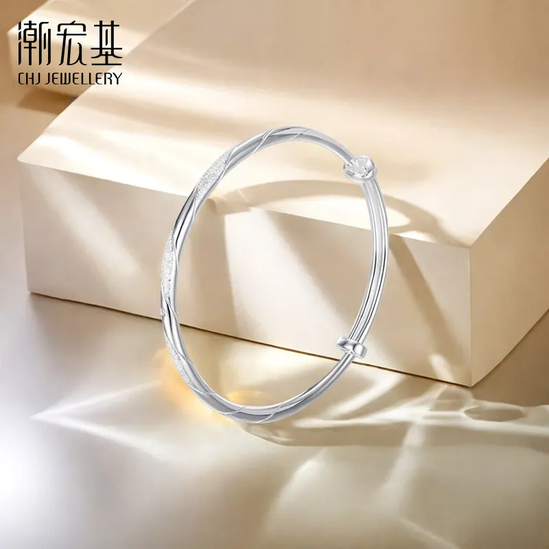 CHAOHONGJI 999 Fine Silver Bangles Women's-3