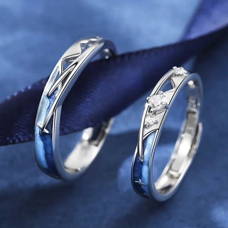 CHAOHONGJI S925 Silver, Romantic Minimalist Style Premium Luxury Niche Premium Everyday Commute Fashion Rings Unisex-3