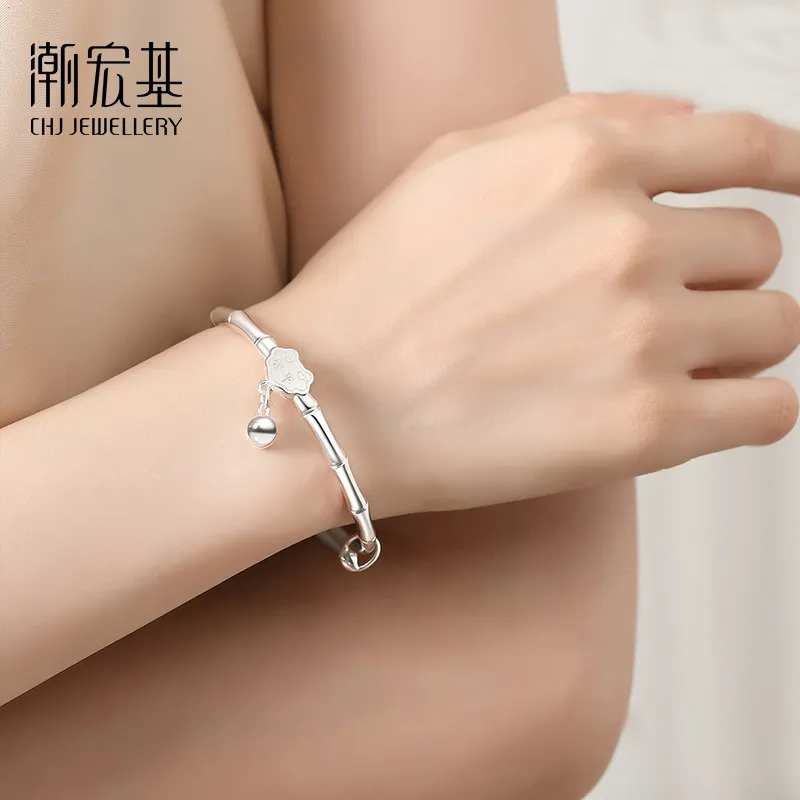 CHAOHONGJI S 999 Fine Silver Sterling Silver Bracelets Unisex-3