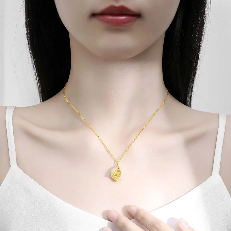 CHAOHONGJI Natural Chalcedony Necklaces Women's-4