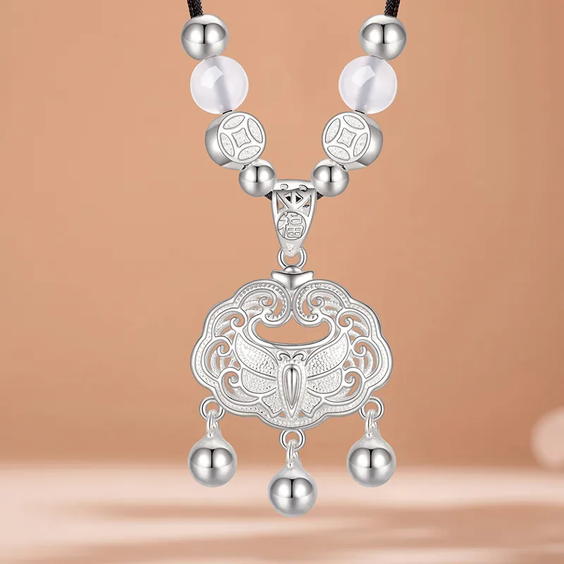 CHAOHONGJI S999 Fine Silver Necklaces Women's-2