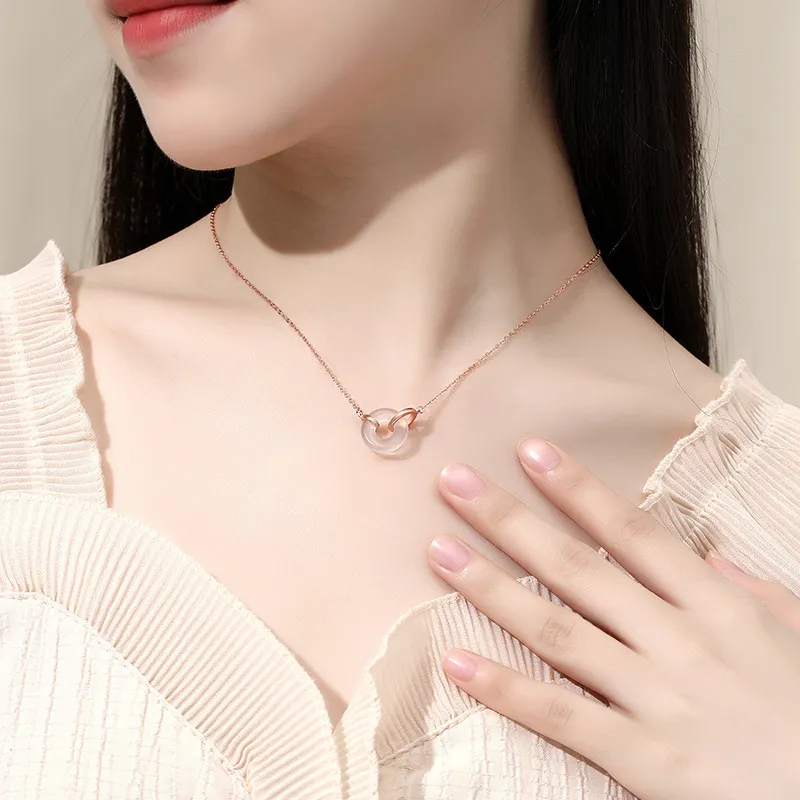 CHAOHONGJI Natural Chalcedony Necklaces Women's-3