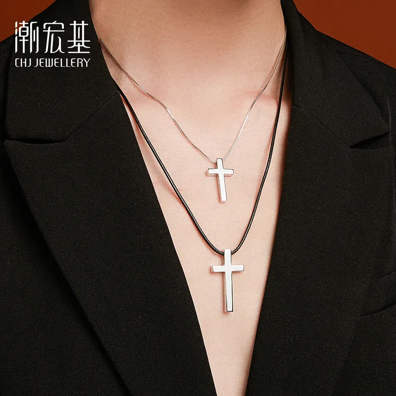 CHAOHONGJI S925 Silver Necklaces Men's-9