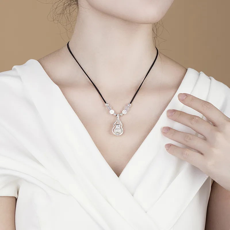 CHAOHONGJI S999 Fine Silver Necklaces Women's-4