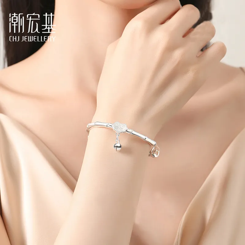 CHAOHONGJI S 999 Fine Silver Sterling Silver Bracelets Unisex-4