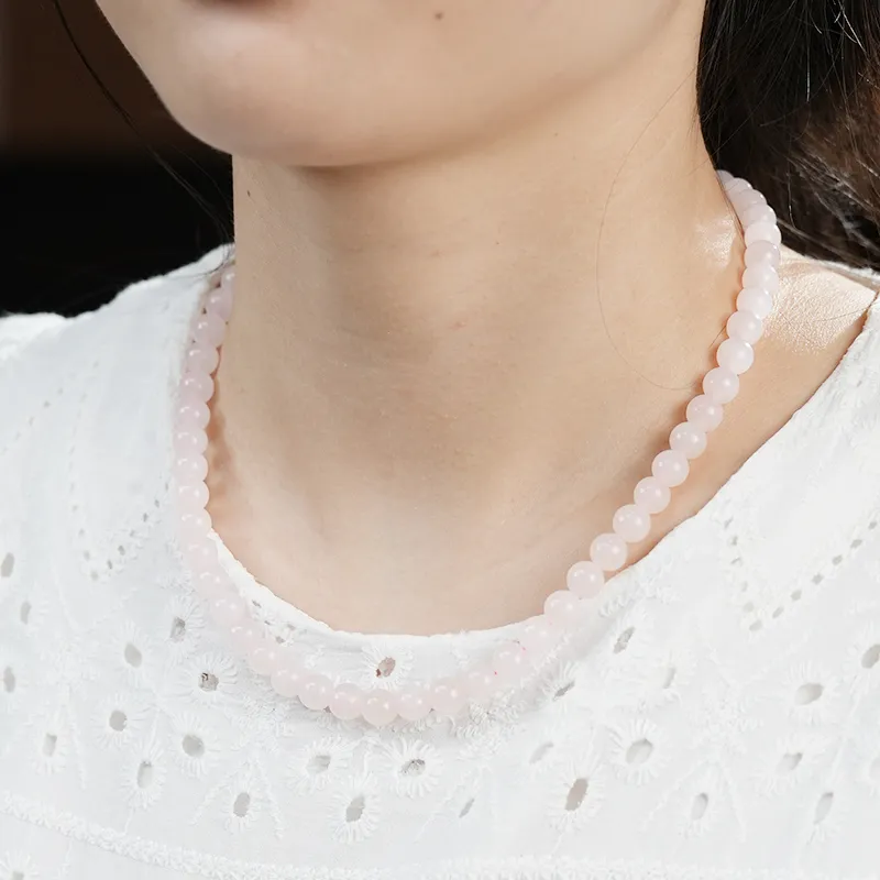 FANHAOGANG JADE Hetian Jade Necklaces Dusty Pink Women's-5