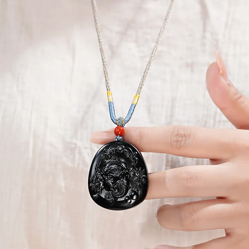 FANHAOGANG JADE Inkstone Necklaces Men's-4