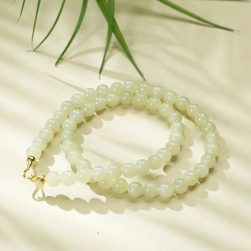 FANHAOGANG JADE Hetian Jade Necklaces Green Jade Women's-2