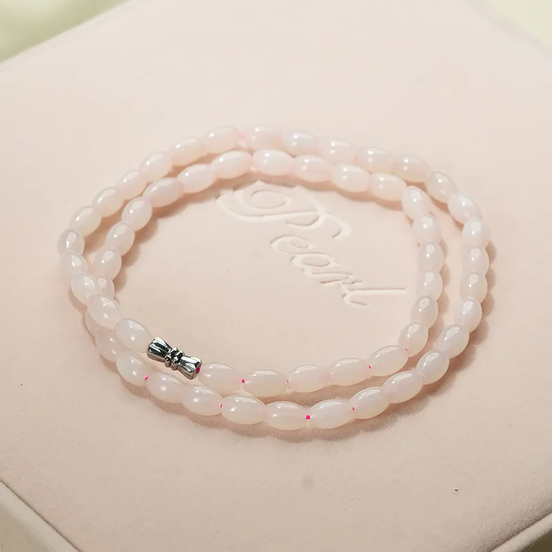FANHAOGANG JADE Hetian Jade Necklaces Dusty Pink Women's-4
