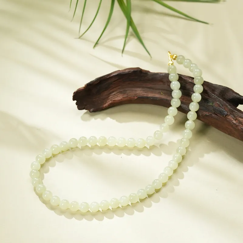 FANHAOGANG JADE Hetian Jade Necklaces Green Jade Women's-3