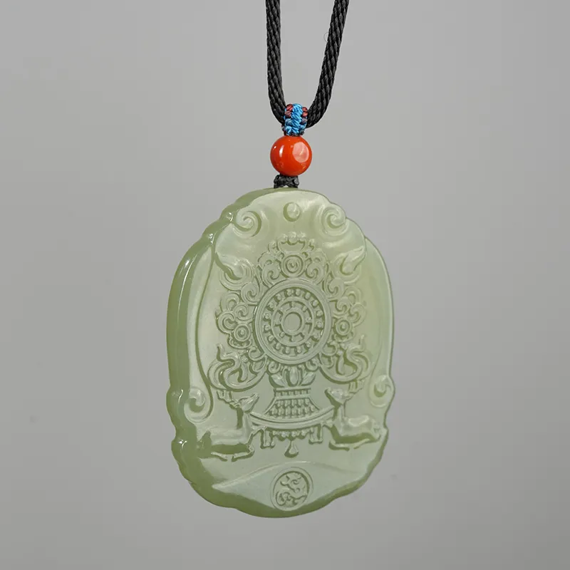 FANHAOGANG JADE Hetian Jade Necklaces White Jade/Pale Greenish White Jade Women's-7
