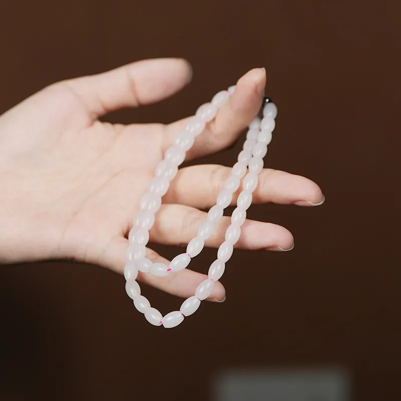 FANHAOGANG JADE Hetian Jade Necklaces Dusty Pink Women's-2