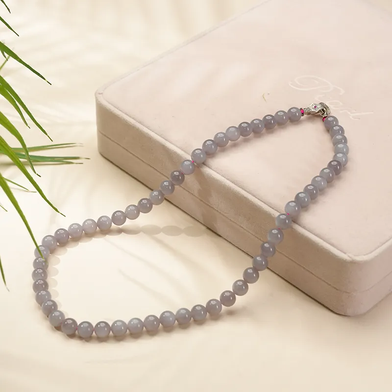 FANHAOGANG JADE Hetian Jade Necklaces Smoky Purple Women's-2