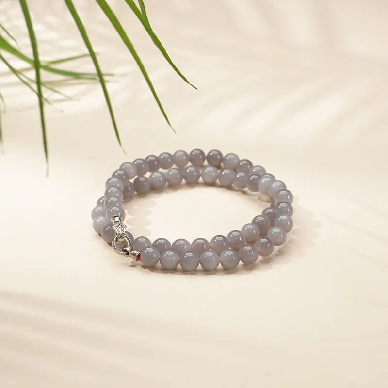 FANHAOGANG JADE Hetian Jade Necklaces Smoky Purple Women's-1
