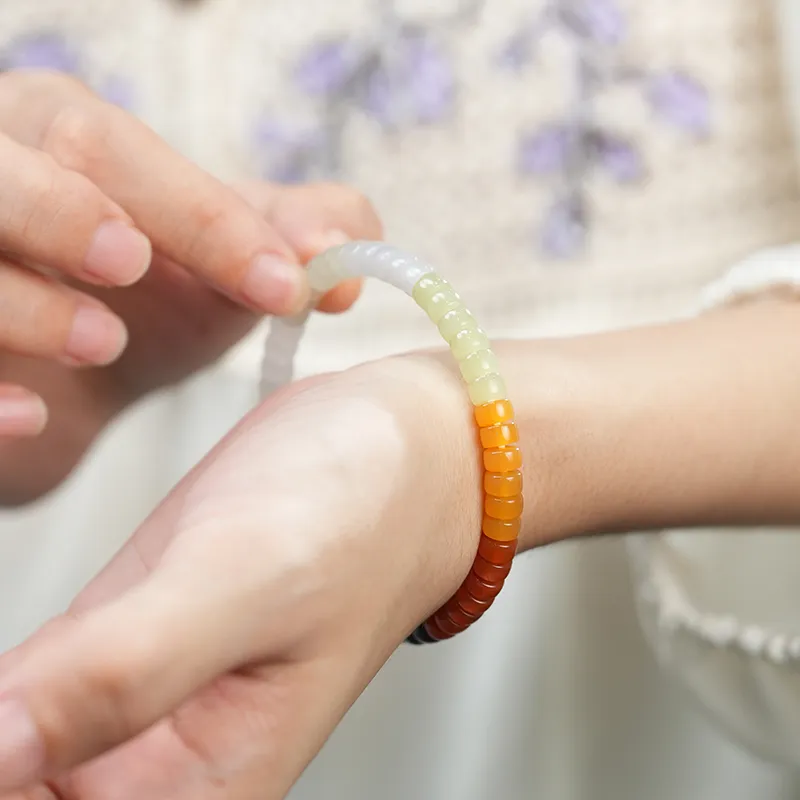 FANHAOGANG JADE Hetian Jade Bracelets White Jade/Pale Greenish White Jade Women's-5