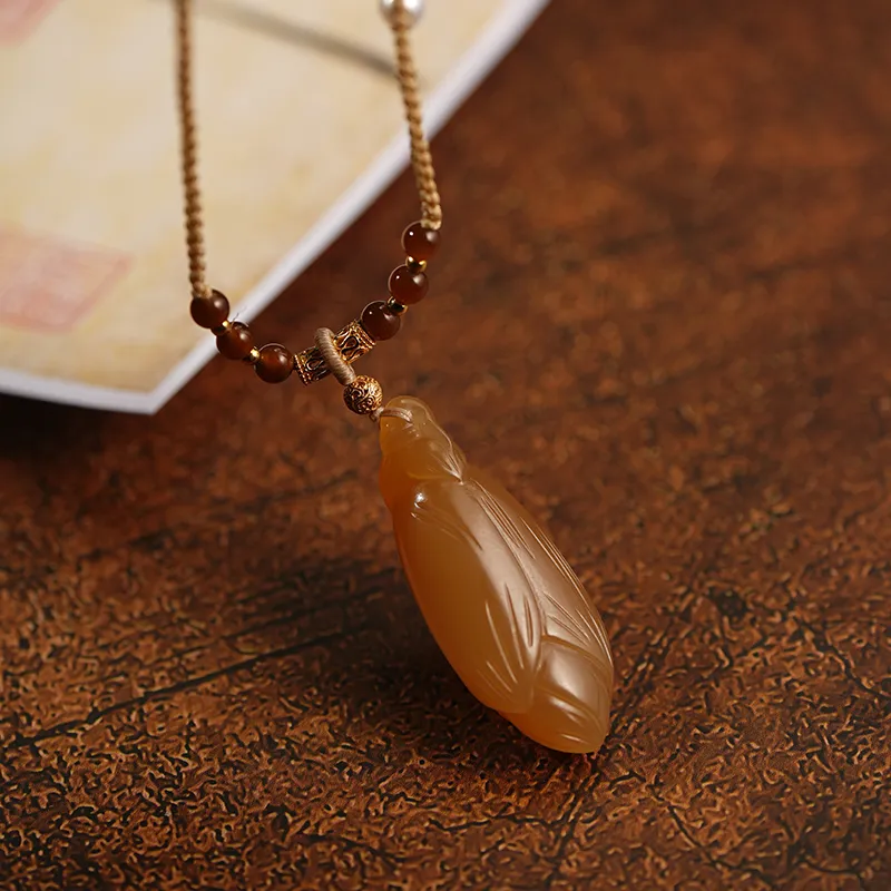 FANHAOGANG JADE Hetian Jade Pendants Sugar Jade Women's-3