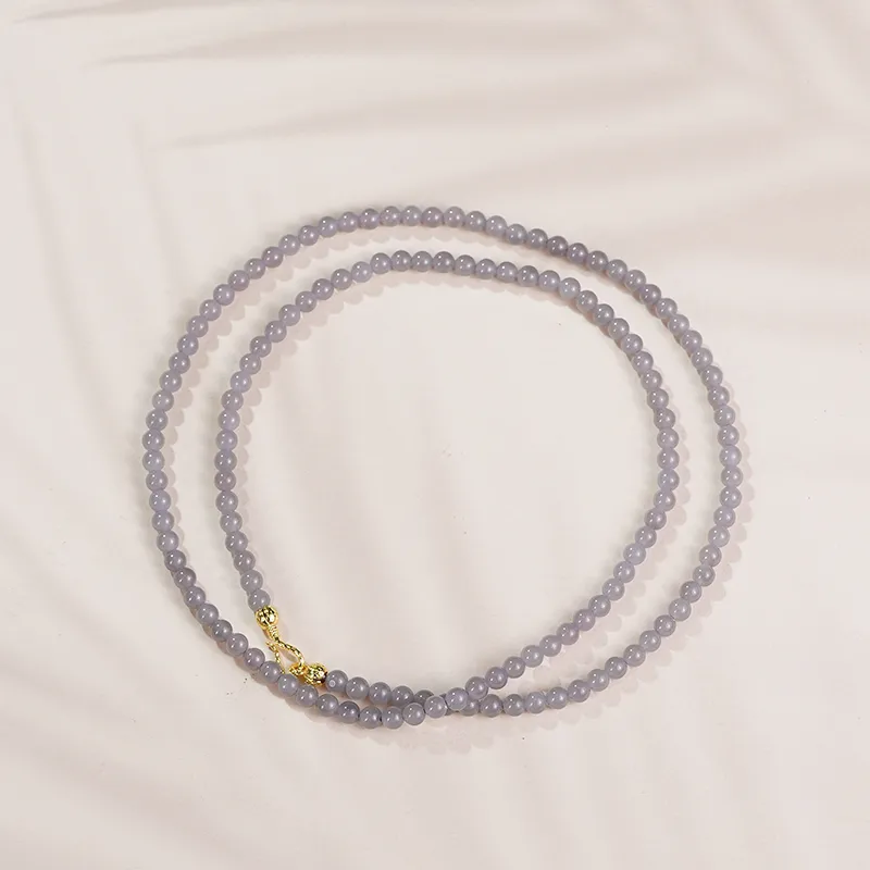 FANHAOGANG JADE Hetian Jade Necklaces Smoky Purple Women's-5