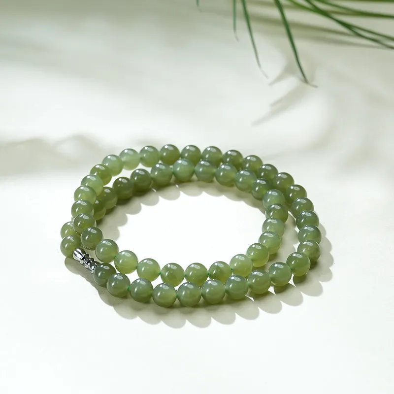 FANHAOGANG JADE Hetian Jade Necklaces Green Jade Women's-5