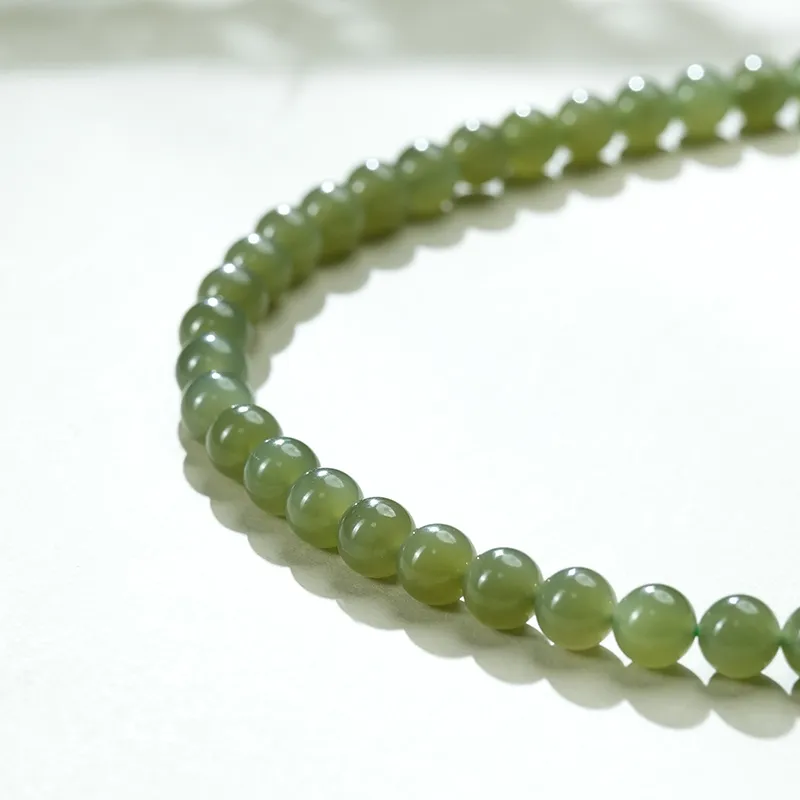 FANHAOGANG JADE Hetian Jade Necklaces Green Jade Women's-4